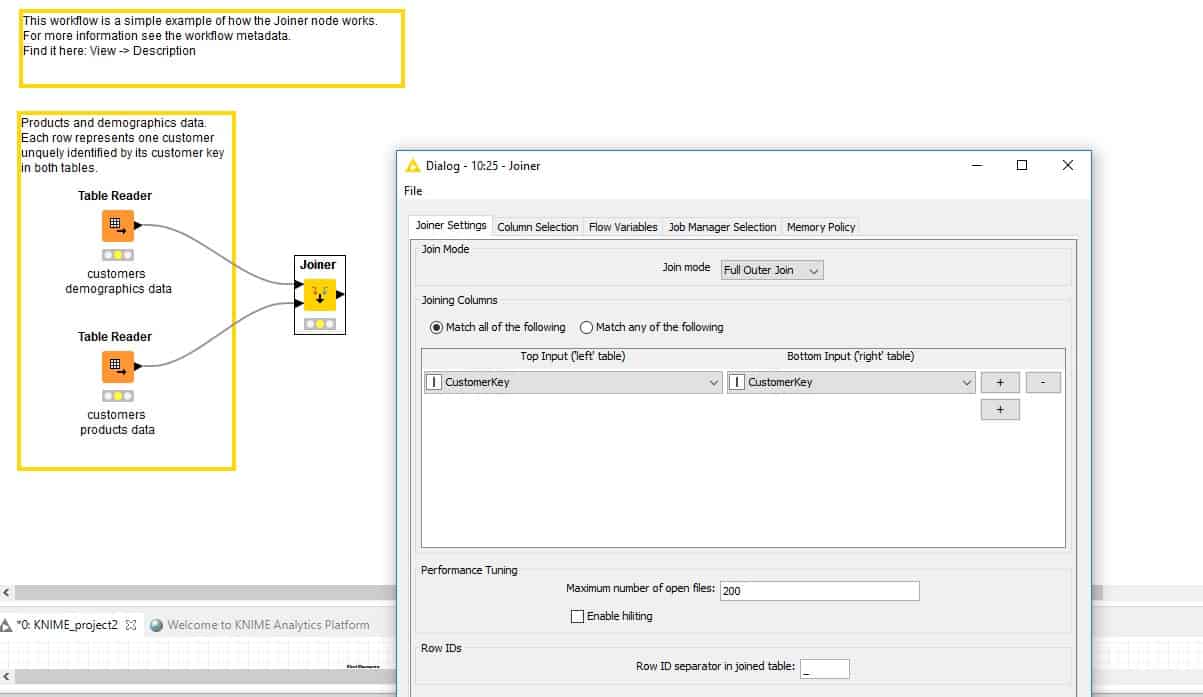 KNIME Data Blending